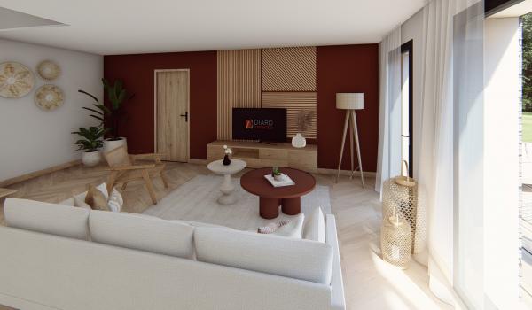 Salon moderne et chaleureux