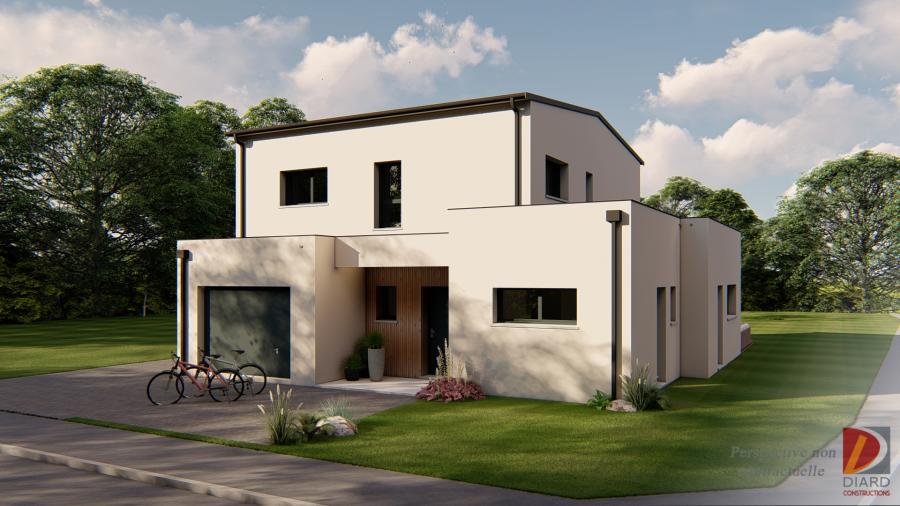 Façade avant de cette maison avec auvent