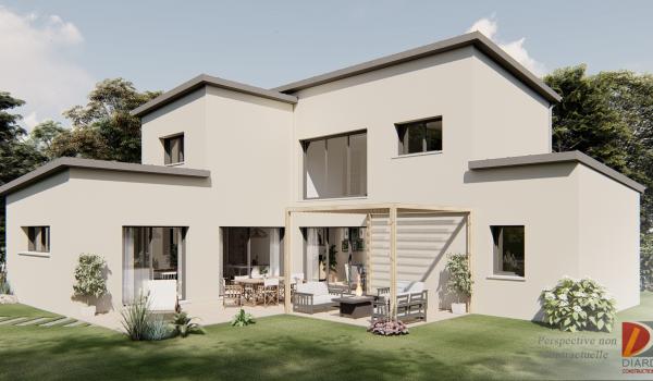 Façade extérieure d'une construction en 3D