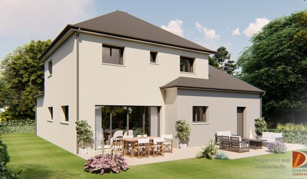 Façade extérieure avec terrasse donnant sur le jardin