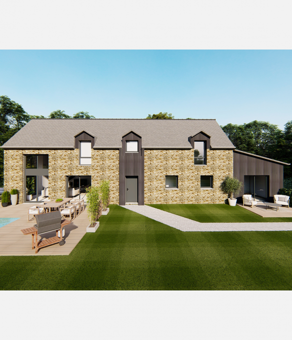 3D d'une rénovation réalisée par Diard Constructions